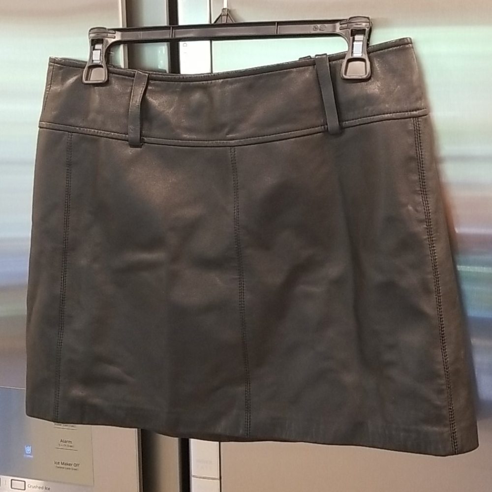 💕BEBE💕 Black Leather Mini Skirt
